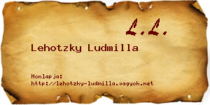 Lehotzky Ludmilla névjegykártya